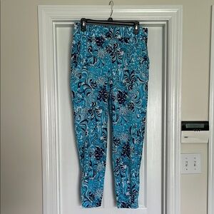 Lilly Pulitzer Blue and White Patterned Joggers